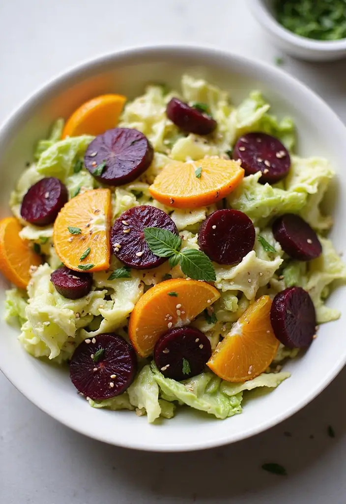 25 Beet and Orange Salad Recipes That Brighten Any Meal 57 25 Beet and Orange Salad Recipes That Brighten Any Meal - 11. Beet and Orange Cabbage Salad