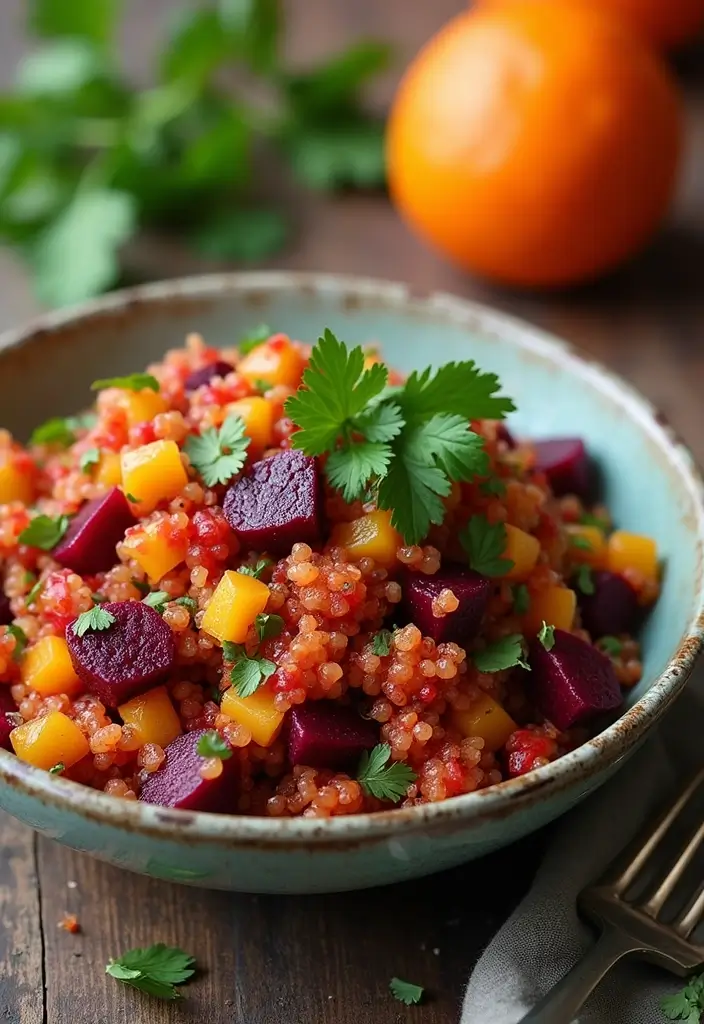 25 Beet and Orange Salad Recipes That Brighten Any Meal 9 25 Beet and Orange Salad Recipes That Brighten Any Meal - 3. Spicy Beet and Orange Quinoa Salad