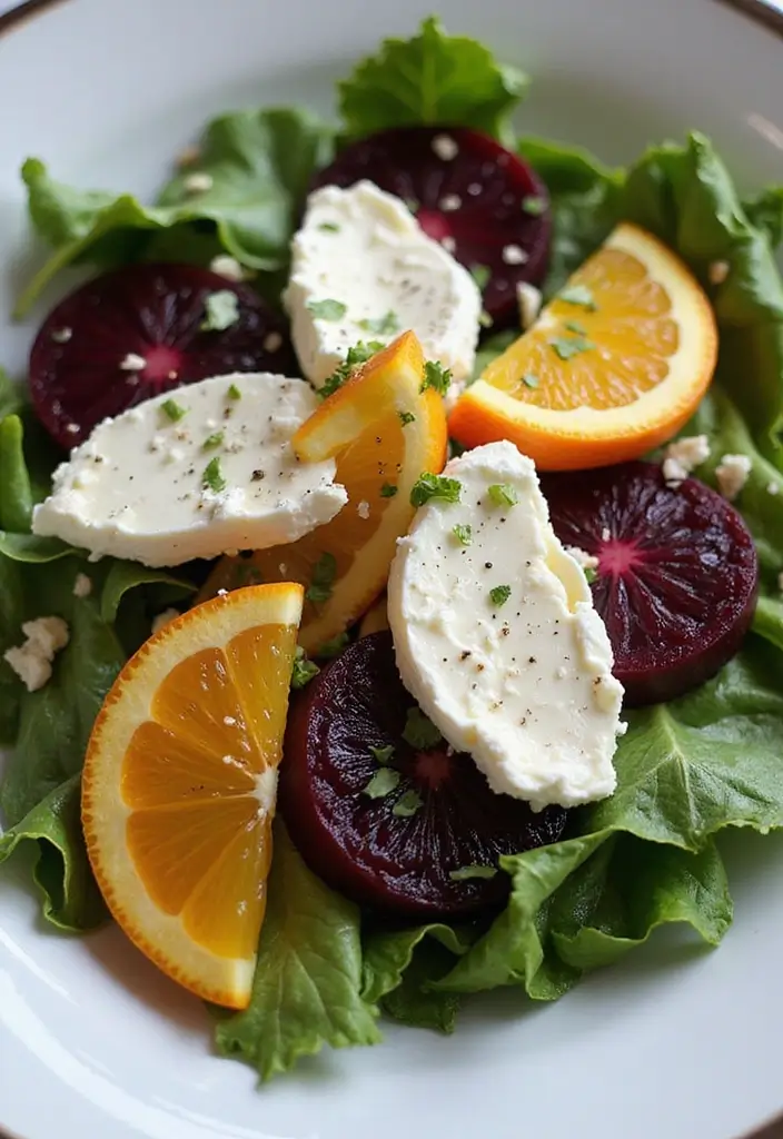 25 Beet and Orange Salad Recipes That Brighten Any Meal 21 25 Beet and Orange Salad Recipes That Brighten Any Meal - 5. Beet, Orange, and Goat Cheese Salad