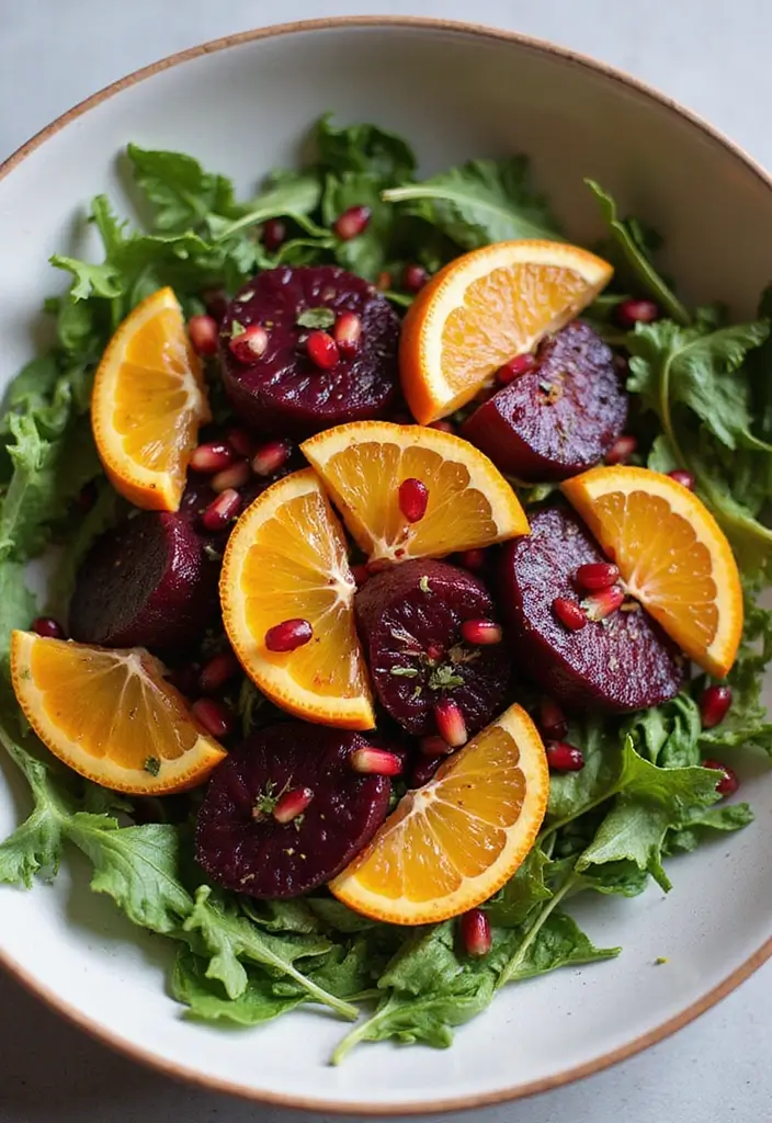 25 Beet and Orange Salad Recipes That Brighten Any Meal 35 25 Beet and Orange Salad Recipes That Brighten Any Meal - 7. Beet and Orange Pomegranate Salad