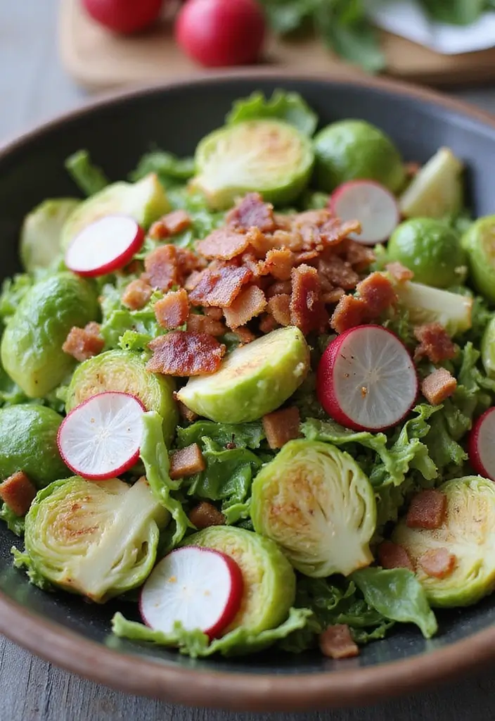 25 Brussel Sprout Salad Recipes with Bacon for a Flavorful Crunch 68 25 Brussel Sprout Salad Recipes with Bacon for a Flavorful Crunch - 14. Brussel Sprout Salad with Bacon and Radishes
