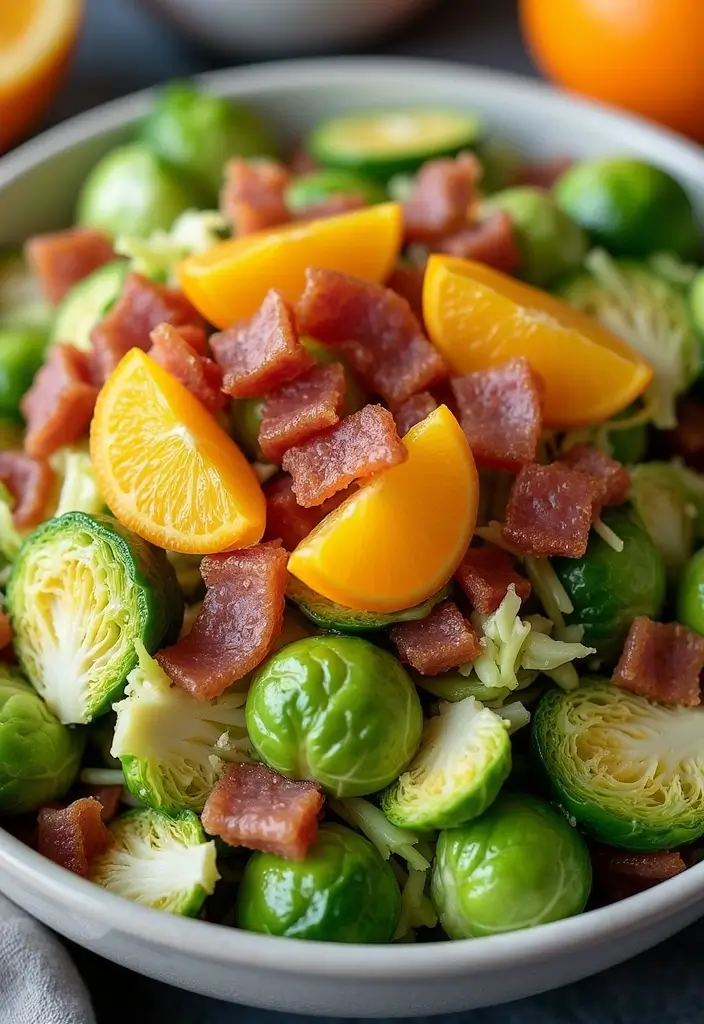 25 Brussel Sprout Salad Recipes with Bacon for a Flavorful Crunch 75 25 Brussel Sprout Salad Recipes with Bacon for a Flavorful Crunch - 15. Brussel Sprout Salad with Bacon and Oranges