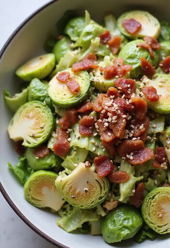 25 Brussel Sprout Salad Recipes with Bacon for a Flavorful Crunch 87 25 Brussel Sprout Salad Recipes with Bacon for a Flavorful Crunch - 17. Asian-Inspired Brussel Sprout Salad with Bacon