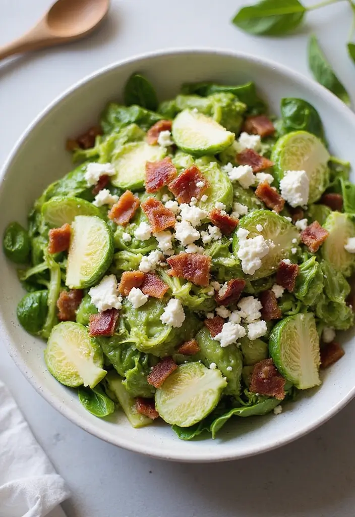 25 Brussel Sprout Salad Recipes with Bacon for a Flavorful Crunch 39 25 Brussel Sprout Salad Recipes with Bacon for a Flavorful Crunch - 7. Brussel Sprouts and Bacon Salad with Feta