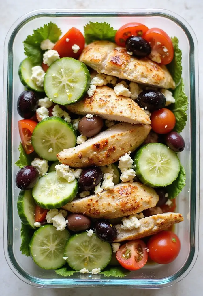 25 Chicken Salad Meal Prep Lunch Recipes for a Healthy Week 46 25 Chicken Salad Meal Prep Lunch Recipes for a Healthy Week - 10. Greek Chicken Salad