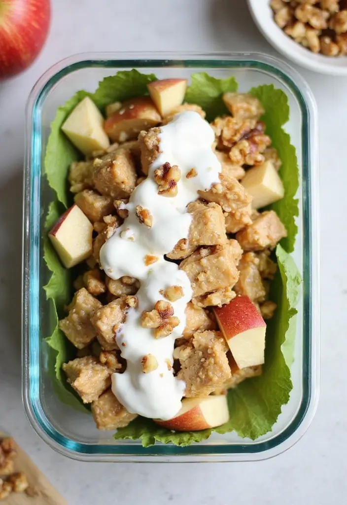 25 Chicken Salad Meal Prep Lunch Recipes for a Healthy Week 90 25 Chicken Salad Meal Prep Lunch Recipes for a Healthy Week - 18. Apple Walnut Chicken Salad