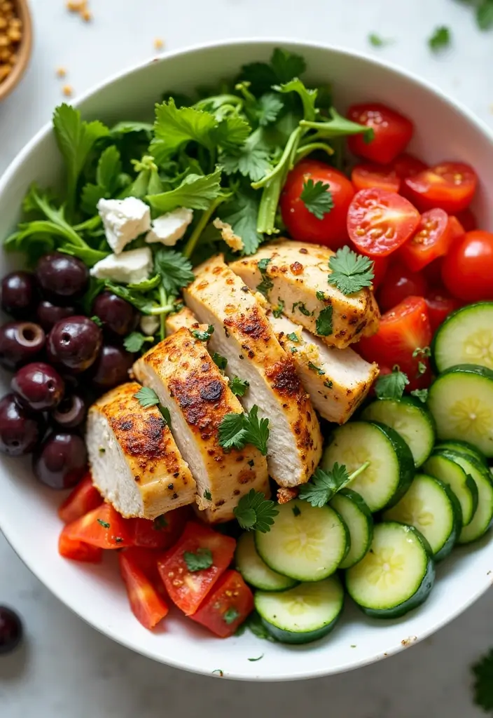 25 Chicken Salad Meal Prep Lunch Recipes for a Healthy Week 8 25 Chicken Salad Meal Prep Lunch Recipes for a Healthy Week - 2. Mediterranean Chicken Salad
