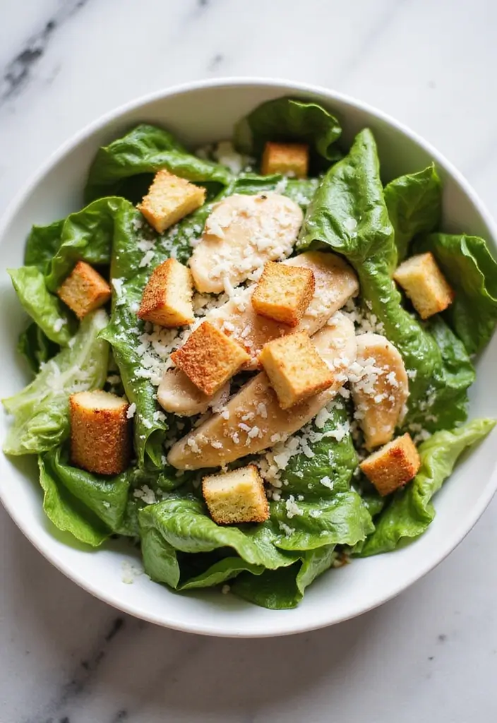 25 Chicken Salad Meal Prep Lunch Recipes for a Healthy Week 107 25 Chicken Salad Meal Prep Lunch Recipes for a Healthy Week - 21. Chicken Caesar Salad