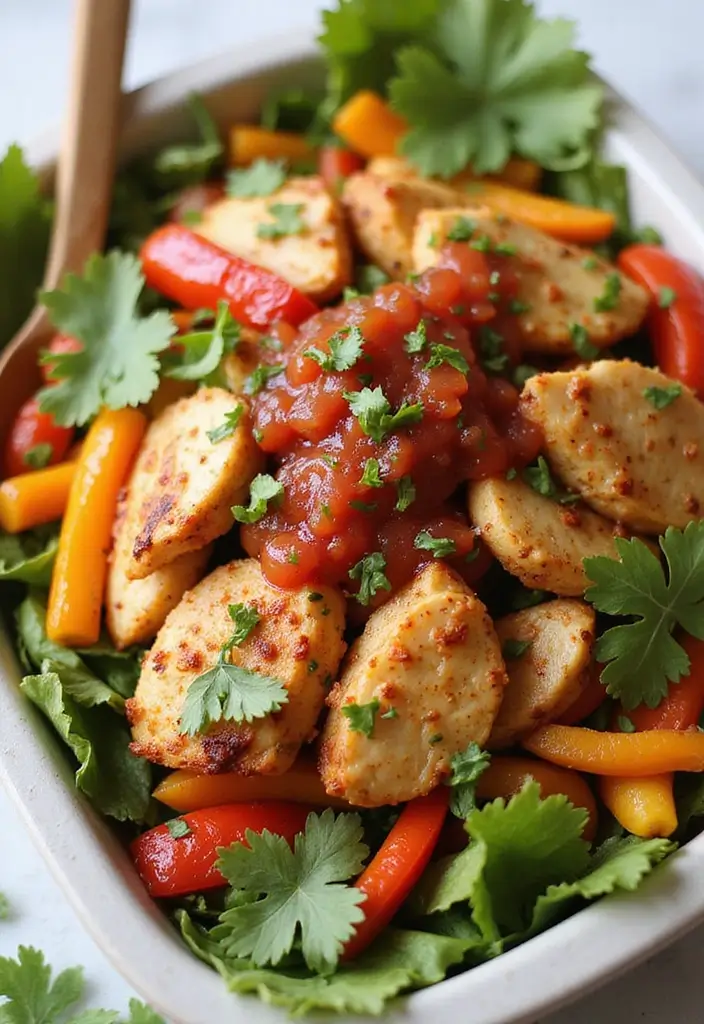 25 Chicken Salad Meal Prep Lunch Recipes for a Healthy Week 115 25 Chicken Salad Meal Prep Lunch Recipes for a Healthy Week - 23. Chicken Fajita Salad