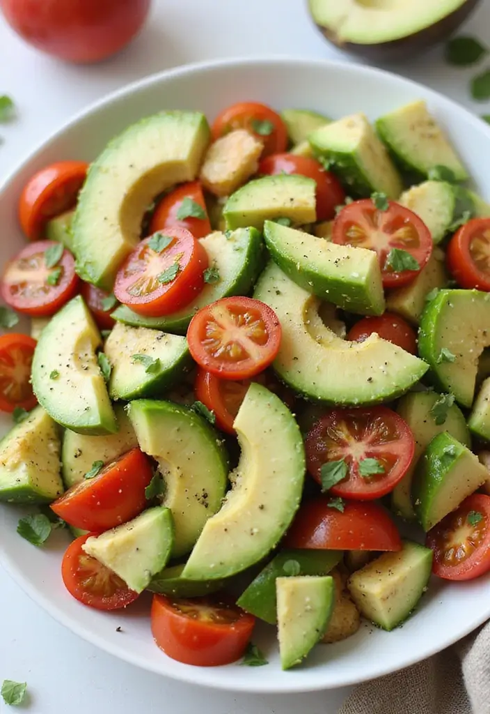 25 Cucumber Tomato Avocado Salad Recipes for a Summer Refresh 104 25 Cucumber Tomato Avocado Salad Recipes for a Summer Refresh - 18. Cucumber Tomato Avocado Salad with Apples