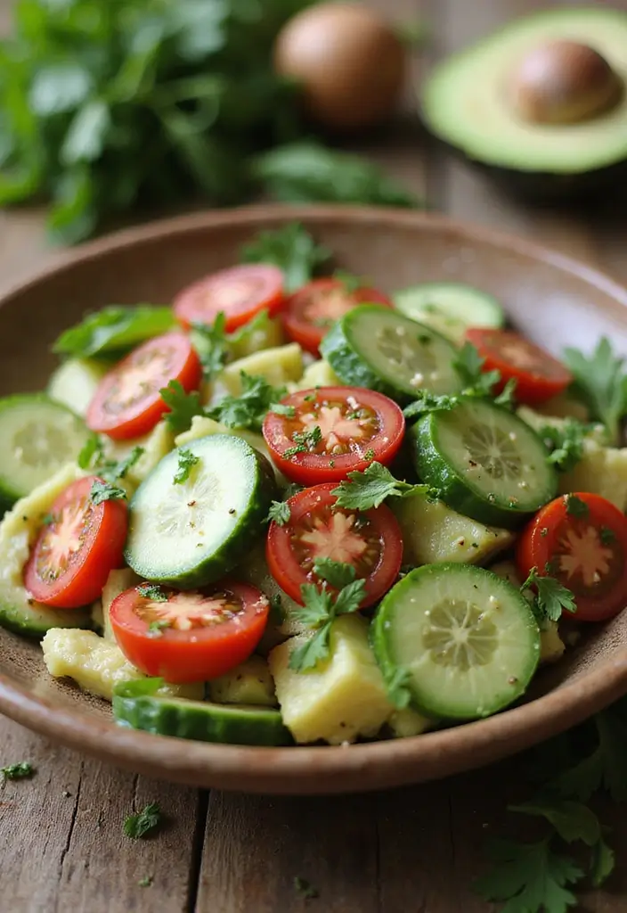 25 Cucumber Tomato Avocado Salad Recipes for a Summer Refresh 115 25 Cucumber Tomato Avocado Salad Recipes for a Summer Refresh - 21. Cucumber Tomato Avocado Salad with Herbs