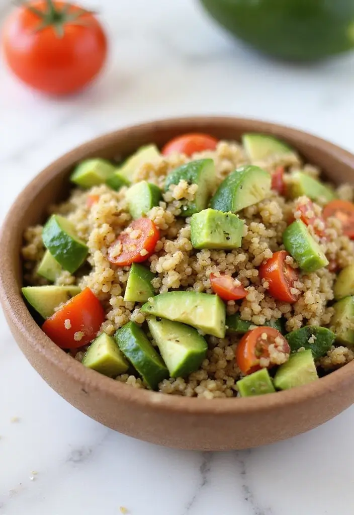 25 Cucumber Tomato Avocado Salad Recipes for a Summer Refresh 29 25 Cucumber Tomato Avocado Salad Recipes for a Summer Refresh - 5. Quinoa Cucumber Tomato Avocado Salad