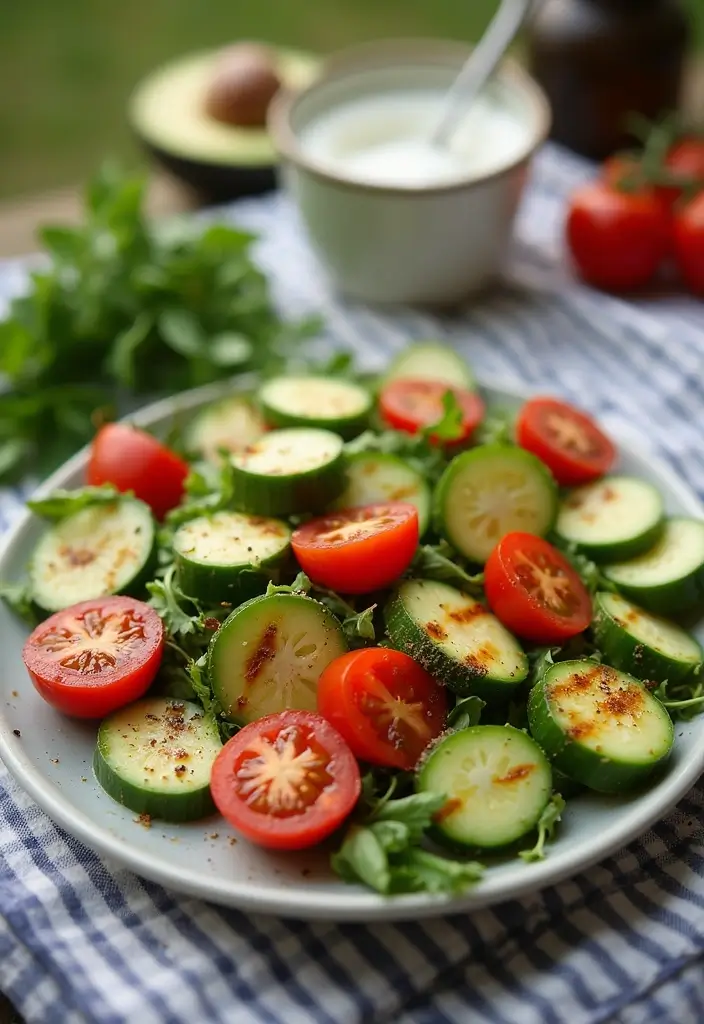 25 Cucumber Tomato Avocado Salad Recipes for a Summer Refresh 46 25 Cucumber Tomato Avocado Salad Recipes for a Summer Refresh - 8. Grilled Cucumber Tomato Avocado Salad