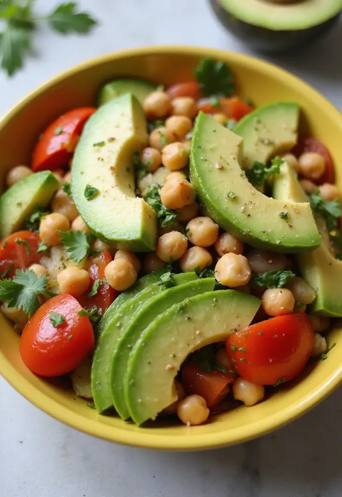 25 Cucumber Tomato Avocado Salad Recipes for a Summer Refresh 53 25 Cucumber Tomato Avocado Salad Recipes for a Summer Refresh - 9. Cucumber Tomato Avocado Salad with Chickpeas