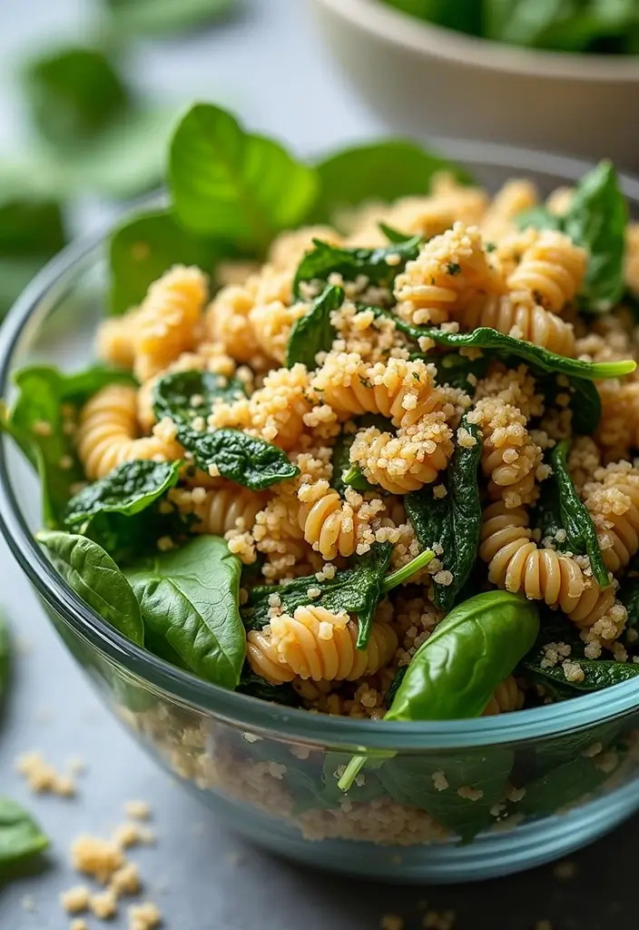 25 Dairy Free Pasta Salad Recipes Perfect for Family Gatherings 52 25 Dairy Free Pasta Salad Recipes Perfect for Family Gatherings - 12. Spinach & Quinoa Pasta Salad