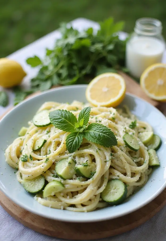 25 Dairy Free Pasta Salad Recipes Perfect for Family Gatherings 87 25 Dairy Free Pasta Salad Recipes Perfect for Family Gatherings - 19. Cucumber & Mint Pasta Salad