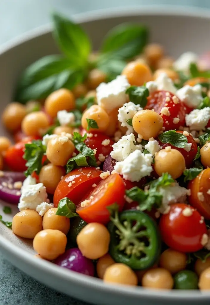 25 Easy Salad Recipes for Dinner That Feel Like a Full Meal 1 25 Easy Salad Recipes for Dinner That Feel Like a Full Meal - 1. Mediterranean Chickpea Salad