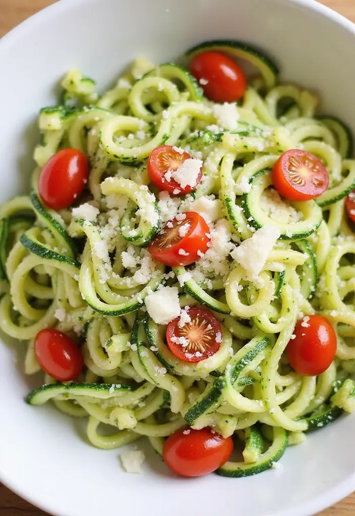 25 Easy Salad Recipes for Dinner That Feel Like a Full Meal 92 25 Easy Salad Recipes for Dinner That Feel Like a Full Meal - 18. Zucchini Noodle Salad