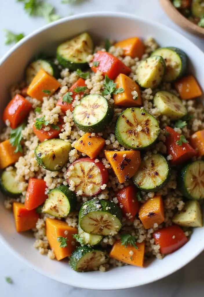 25 Easy Salad Recipes for Dinner That Feel Like a Full Meal 97 25 Easy Salad Recipes for Dinner That Feel Like a Full Meal - 19. Grilled Vegetable and Quinoa Salad
