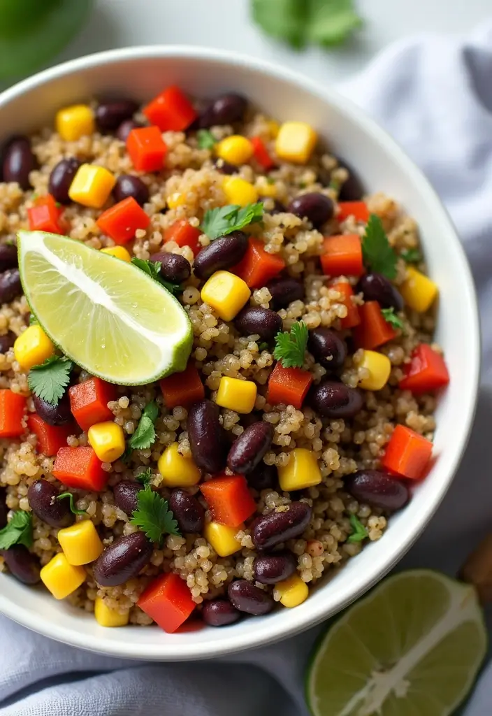 25 Easy Salad Recipes for Dinner That Feel Like a Full Meal 8 25 Easy Salad Recipes for Dinner That Feel Like a Full Meal - 2. Quinoa and Black Bean Salad