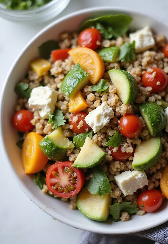 25 Easy Salad Recipes for Dinner That Feel Like a Full Meal 112 25 Easy Salad Recipes for Dinner That Feel Like a Full Meal - 22. Greek Grain Salad