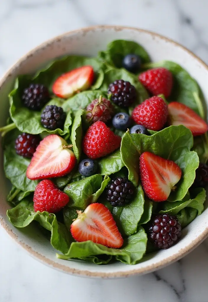 25 Easy Salad Recipes for Dinner That Feel Like a Full Meal 123 25 Easy Salad Recipes for Dinner That Feel Like a Full Meal - 25. Berry Spinach Salad