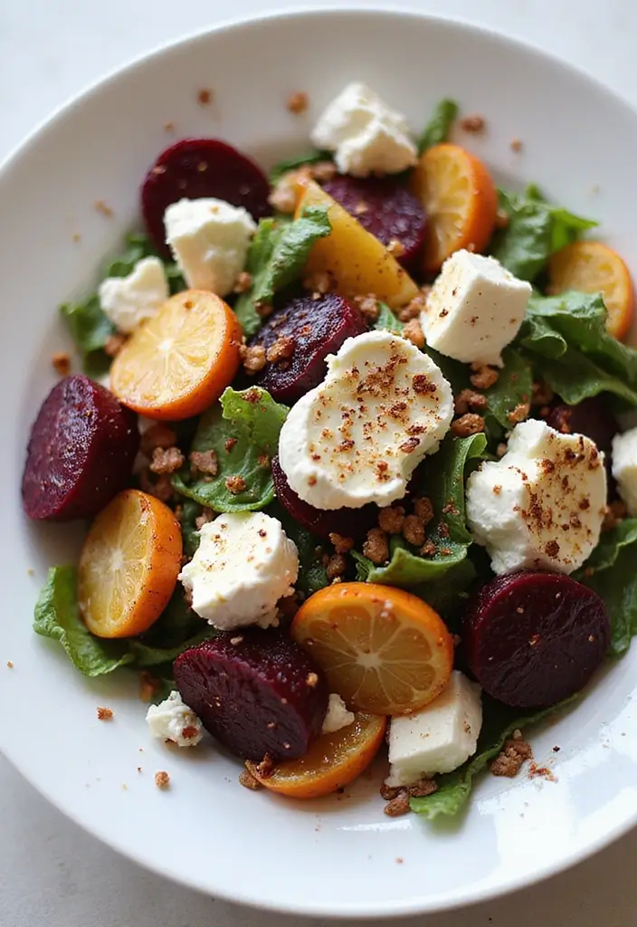 25 Easy Salad Recipes for Dinner That Feel Like a Full Meal 30 25 Easy Salad Recipes for Dinner That Feel Like a Full Meal - 6. Roasted Beet and Goat Cheese Salad
