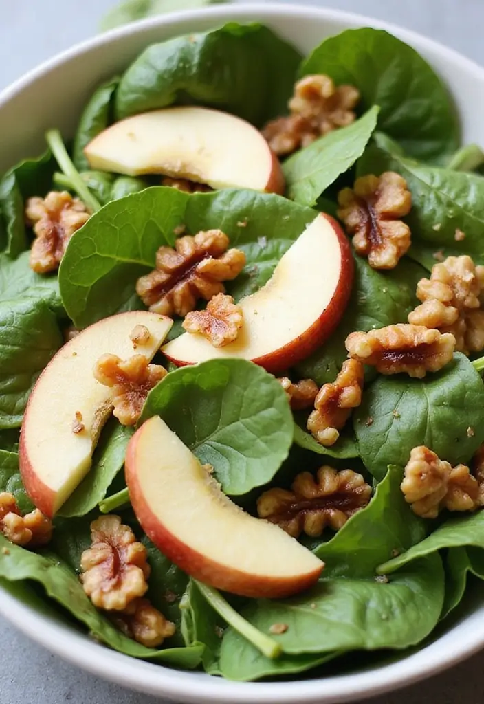 25 Easy Salad Recipes for Dinner That Feel Like a Full Meal 42 25 Easy Salad Recipes for Dinner That Feel Like a Full Meal - 8. Apple and Walnut Salad