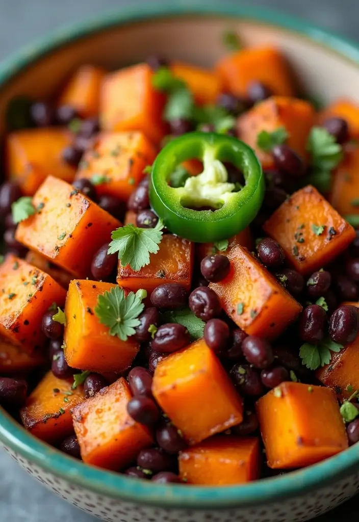 25 Fall Salad Recipes with Sweet Potato for Cozy Days 54 25 Fall Salad Recipes with Sweet Potato for Cozy Days - 10. Spicy Sweet Potato Salad