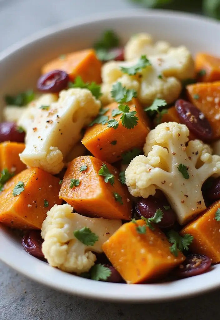 25 Fall Salad Recipes with Sweet Potato for Cozy Days 74 25 Fall Salad Recipes with Sweet Potato for Cozy Days - 14. Sweet Potato and Cauliflower Salad