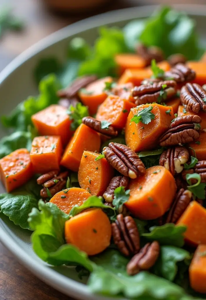 25 Fall Salad Recipes with Sweet Potato for Cozy Days 79 25 Fall Salad Recipes with Sweet Potato for Cozy Days - 15. Maple Pecan Sweet Potato Salad