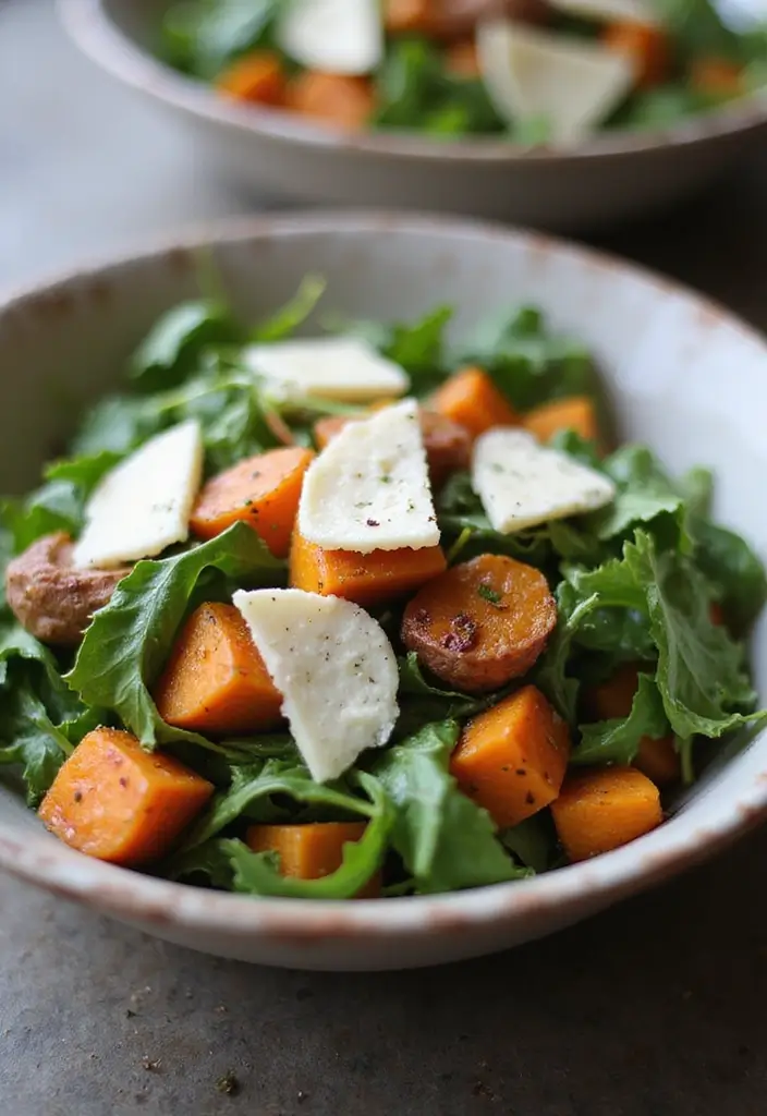 25 Fall Salad Recipes with Sweet Potato for Cozy Days 94 25 Fall Salad Recipes with Sweet Potato for Cozy Days - 18. Sweet Potato and Arugula Salad