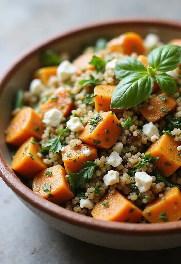 25 Fall Salad Recipes with Sweet Potato for Cozy Days 6 25 Fall Salad Recipes with Sweet Potato for Cozy Days - 2. Sweet Potato and Quinoa Salad