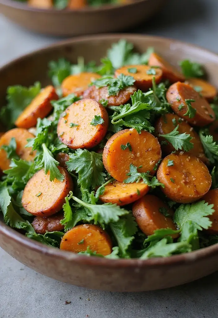 25 Fall Salad Recipes with Sweet Potato for Cozy Days 114 25 Fall Salad Recipes with Sweet Potato for Cozy Days - 22. Sweet Potato and Ginger Salad