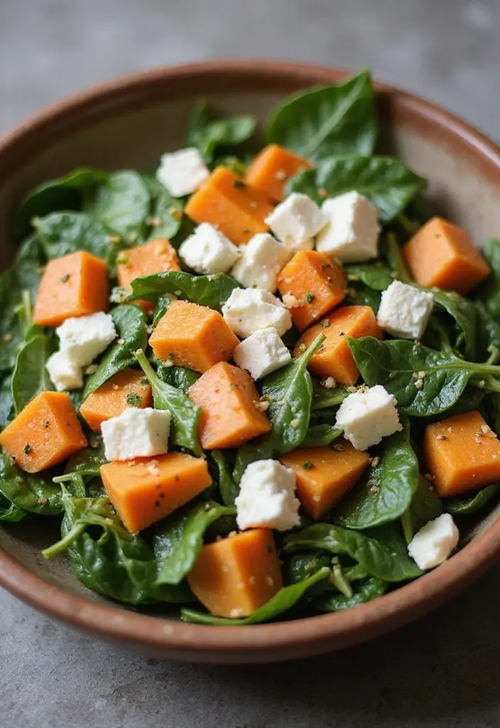 25 Fall Salad Recipes with Sweet Potato for Cozy Days 121 25 Fall Salad Recipes with Sweet Potato for Cozy Days - 23. Sweet Potato and Feta Salad