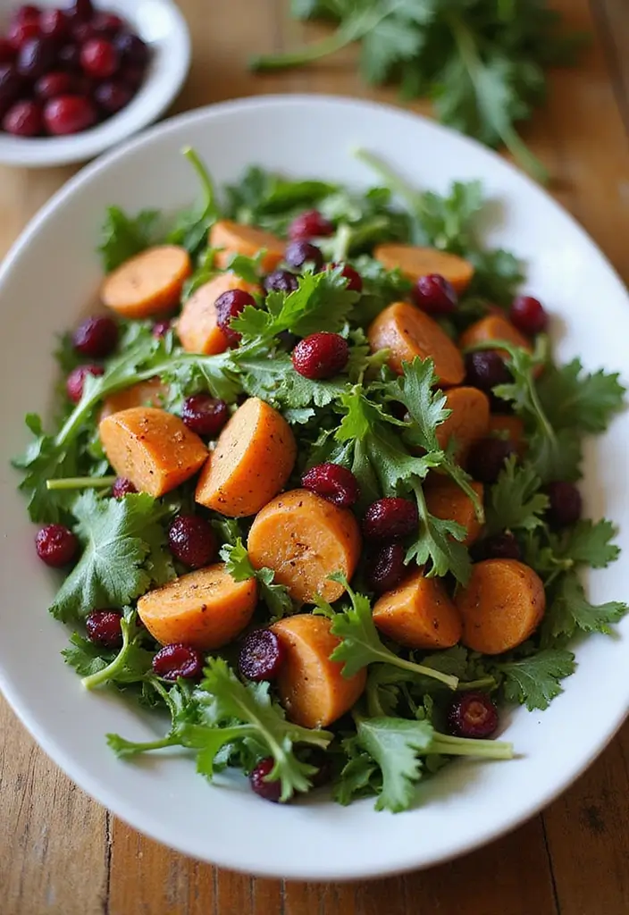 25 Fall Salad Recipes with Sweet Potato for Cozy Days 35 25 Fall Salad Recipes with Sweet Potato for Cozy Days - 7. Cranberry Sweet Potato Salad
