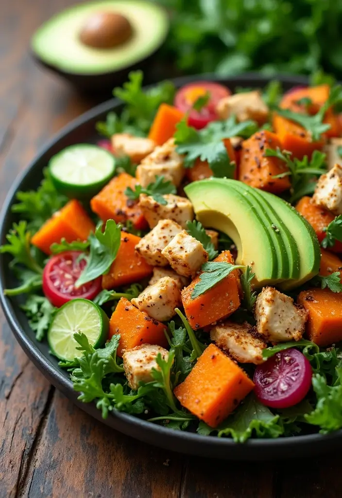 25 Fall Salad Recipes with Sweet Potato for Cozy Days 40 25 Fall Salad Recipes with Sweet Potato for Cozy Days - 8. Sweet Potato and Chicken Salad