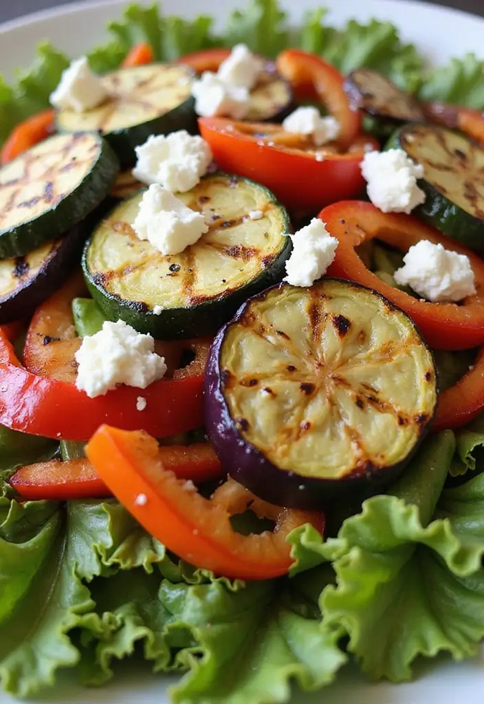 25 Fresh Salad Recipes with Spring Mix Lettuce for Every Season 50 25 Fresh Salad Recipes with Spring Mix Lettuce for Every Season - 12. Grilled Vegetable Salad with Feta