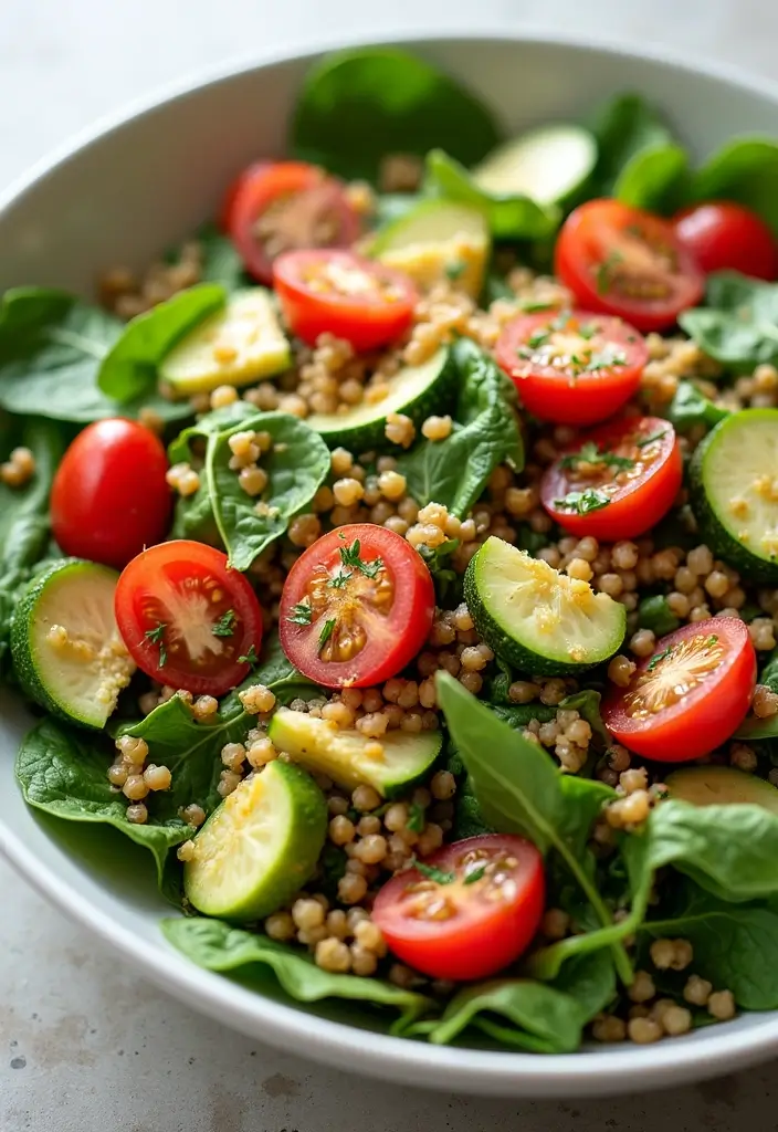 25 Fresh Salad Recipes with Spring Mix Lettuce for Every Season 64 25 Fresh Salad Recipes with Spring Mix Lettuce for Every Season - 14. Farro Salad with Vegetables