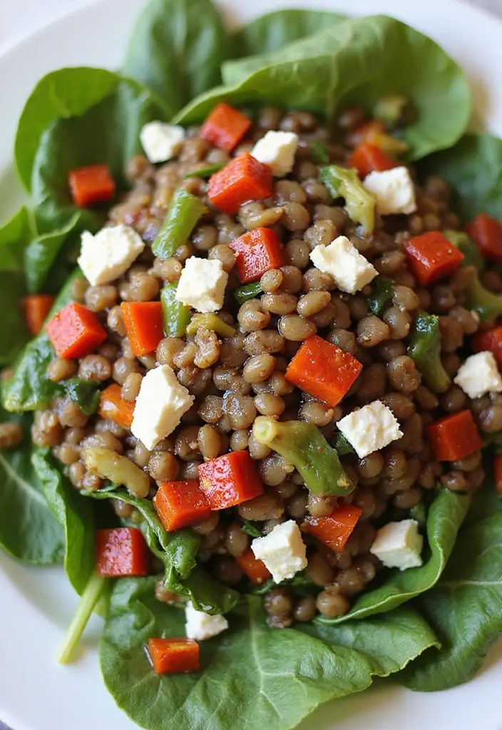 25 Fresh Salad Recipes with Spring Mix Lettuce for Every Season 74 25 Fresh Salad Recipes with Spring Mix Lettuce for Every Season - 16. Spinach and Lentil Salad