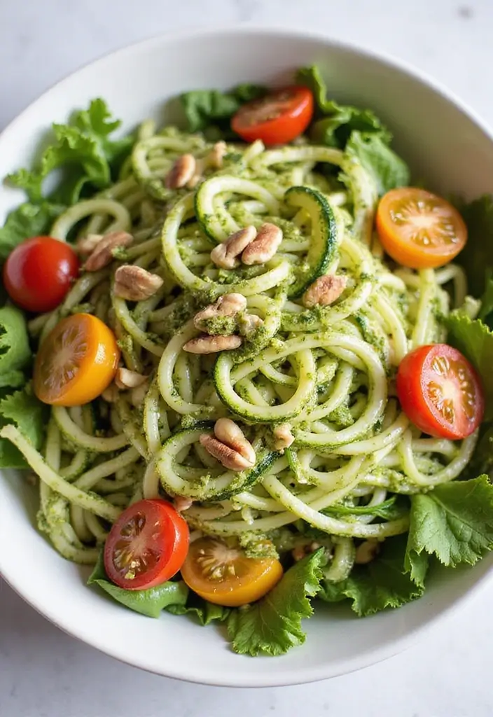 25 Fresh Salad Recipes with Spring Mix Lettuce for Every Season 89 25 Fresh Salad Recipes with Spring Mix Lettuce for Every Season - 19. Zucchini Noodle Salad with Spring Mix