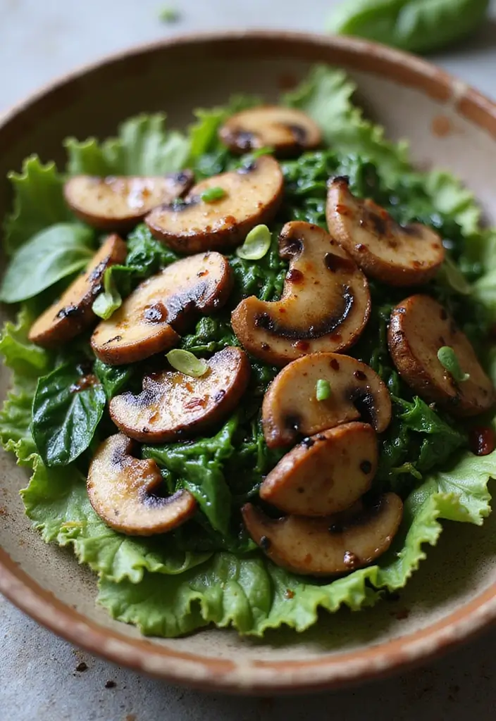 25 Fresh Salad Recipes with Spring Mix Lettuce for Every Season 92 25 Fresh Salad Recipes with Spring Mix Lettuce for Every Season - 20. Warm Mushroom and Spinach Salad