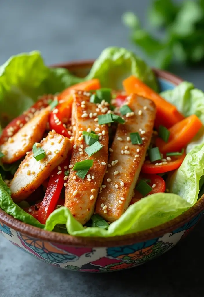 25 Fresh Salad Recipes with Spring Mix Lettuce for Every Season 9 25 Fresh Salad Recipes with Spring Mix Lettuce for Every Season - 3. Asian Sesame Salad with Grilled Chicken