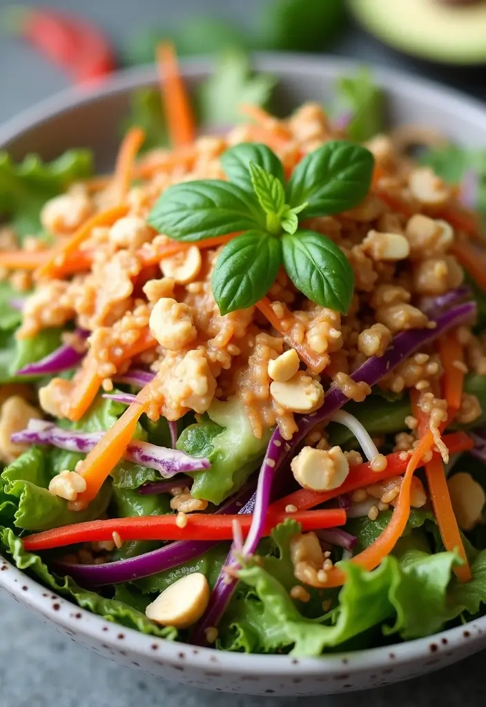 25 Fresh Salad Recipes with Spring Mix Lettuce for Every Season 28 25 Fresh Salad Recipes with Spring Mix Lettuce for Every Season - 8. Thai Peanut Salad