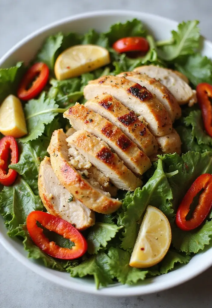 25 Green Salad with Chicken Recipes for a Quick Balanced Meal 67 25 Green Salad with Chicken Recipes for a Quick Balanced Meal - 13. Italian Chicken Salad with Roasted Peppers