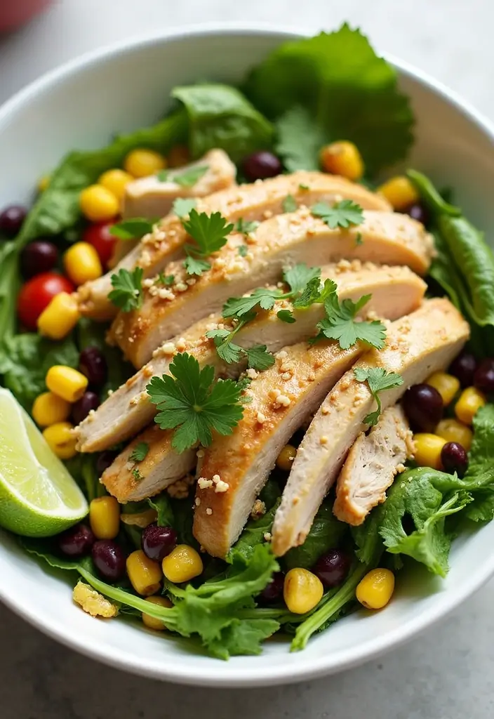 25 Green Salad with Chicken Recipes for a Quick Balanced Meal 103 25 Green Salad with Chicken Recipes for a Quick Balanced Meal - 19. Cilantro Lime Chicken Salad