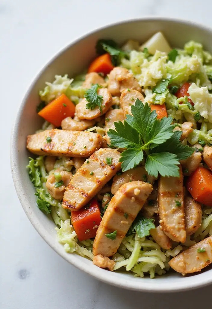 25 Green Salad with Chicken Recipes for a Quick Balanced Meal 8 25 Green Salad with Chicken Recipes for a Quick Balanced Meal - 2. Thai Peanut Chicken Salad