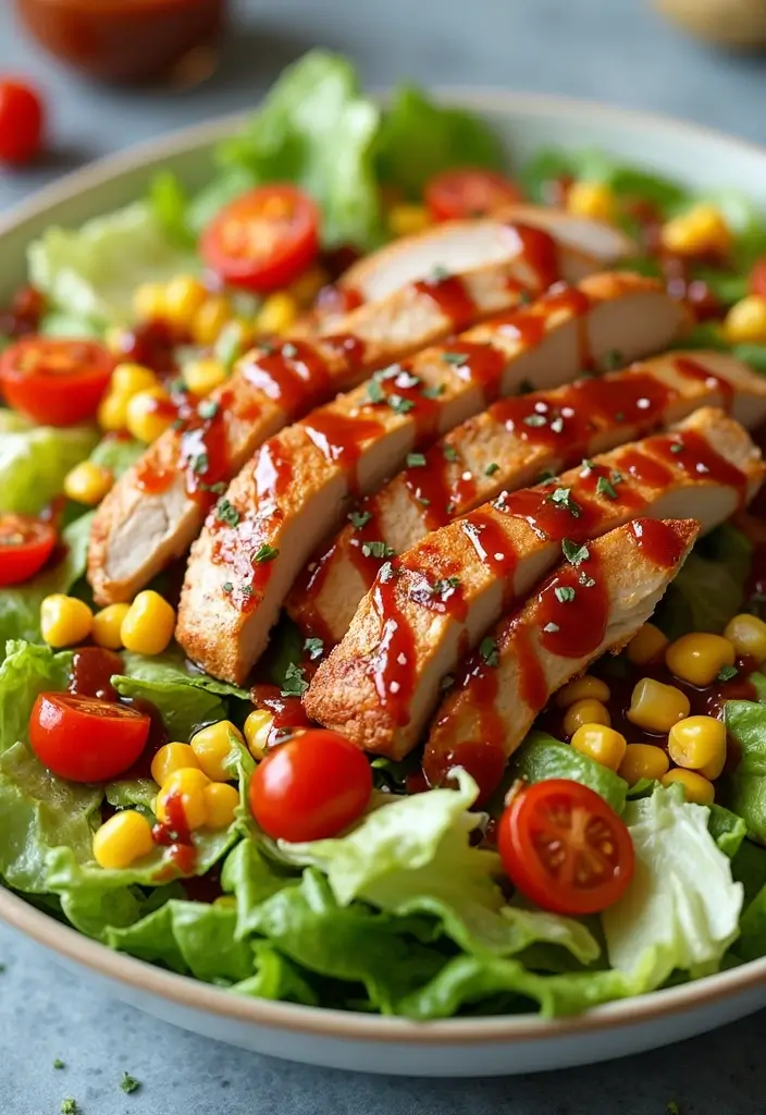 25 Green Salad with Chicken Recipes for a Quick Balanced Meal 125 25 Green Salad with Chicken Recipes for a Quick Balanced Meal - 23. BBQ Chicken Salad