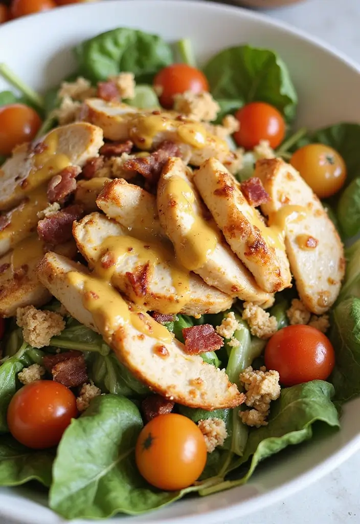 25 Green Salad with Chicken Recipes for a Quick Balanced Meal 25 25 Green Salad with Chicken Recipes for a Quick Balanced Meal - 5. Honey Mustard Chicken Salad