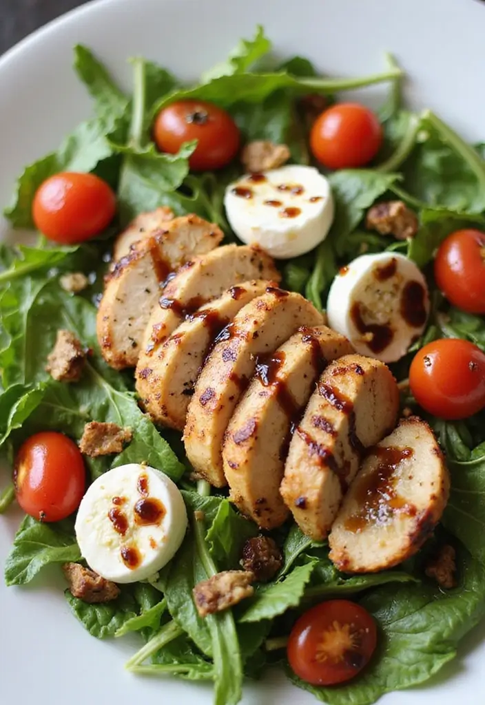 25 Green Salad with Chicken Recipes for a Quick Balanced Meal 42 25 Green Salad with Chicken Recipes for a Quick Balanced Meal - 8. Caprese Chicken Salad